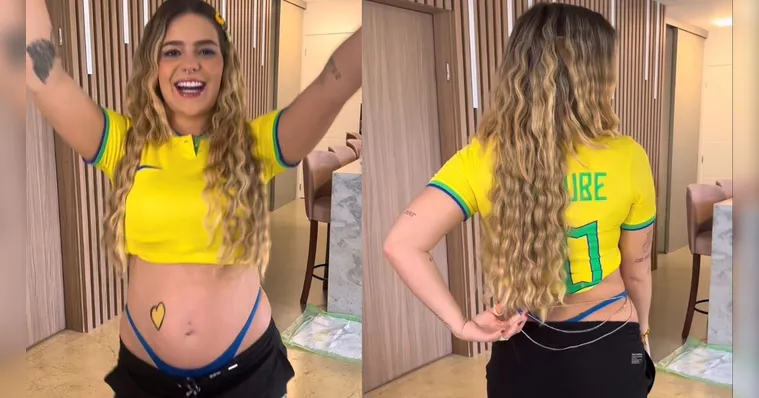 Imagem ilustrativa da notícia Viih Tube é detonada por calcinha de fora em look para Copa