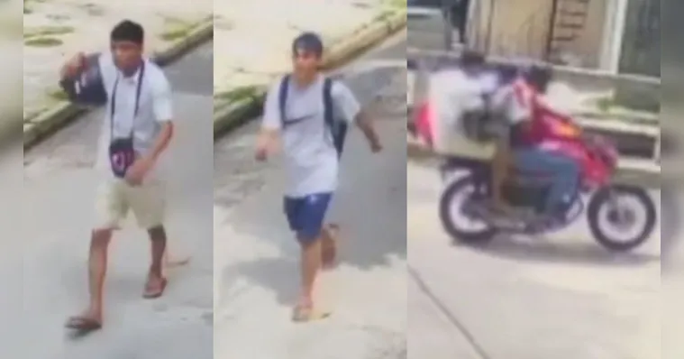Imagem ilustrativa da notícia Vídeo: dupla de assaltantes em moto age no Telégrafo