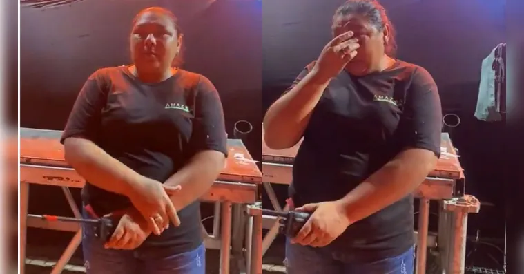 Imagem ilustrativa da notícia Vídeo: segurança de show vai às lágrimas ao som de marcante