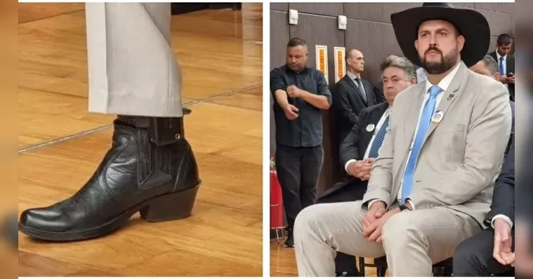 Imagem ilustrativa da notícia Usando tornozeleira, Zé Trovão é diplomado deputado federal