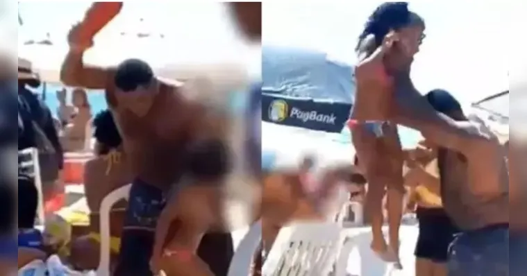 Imagem ilustrativa da notícia Vídeo: pai espanca filhas em praia e diz  "errei por amor"