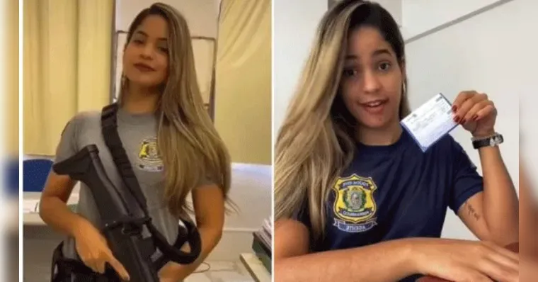 Imagem ilustrativa da notícia Policial é punida por postagens no TikTok com farda e armas