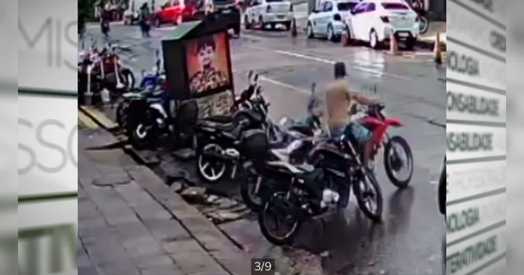 Imagem ilustrativa da notícia Vídeo: moto é furtada em plena luz do dia em Belém