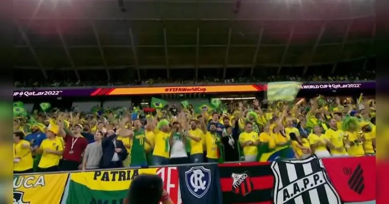 Imagem ilustrativa da notícia Bandeira do Clube do Remo em jogo do Brasil vira destaque