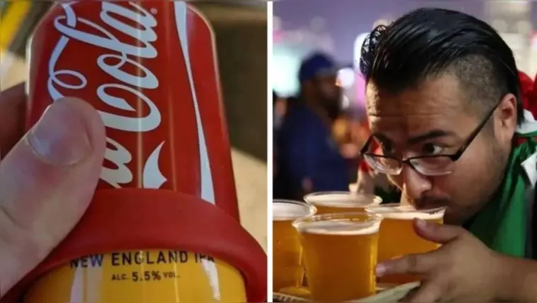 Imagem ilustrativa da notícia Brasileiros colocam capa de Coca-Cola em cerveja no Qatar