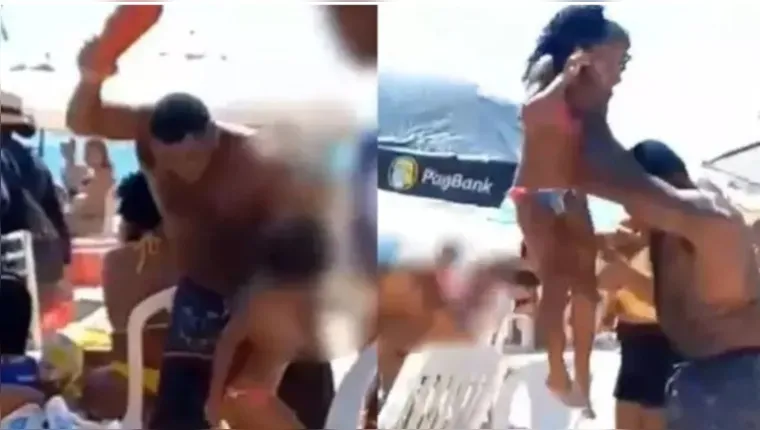 Imagem ilustrativa da notícia Vídeo: pai espanca filhas em praia e diz  "errei por amor"