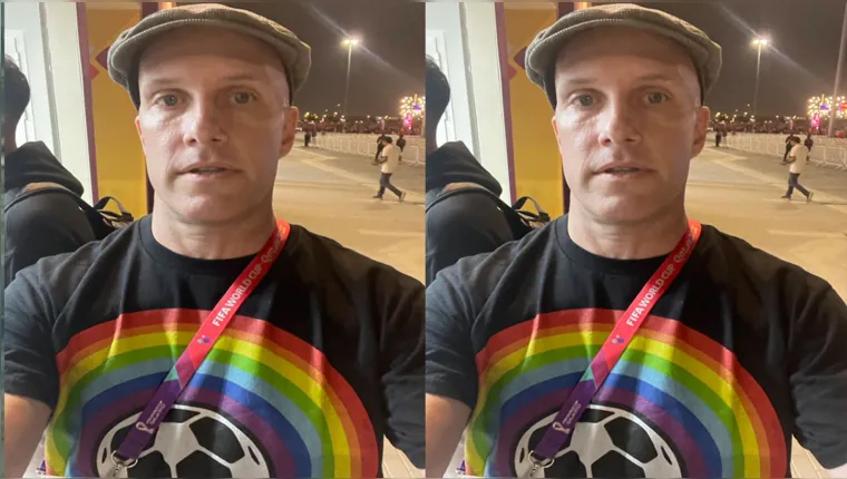 Imagem ilustrativa da notícia Jornalista é preso no Qatar por vestir camisa LGBT