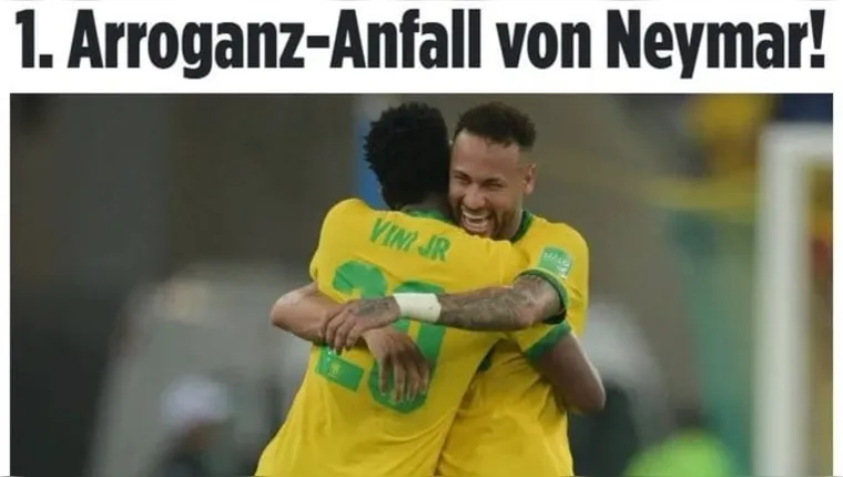 Imagem ilustrativa da notícia Jornal chama Neymar de arrogante após foto com seis estrelas