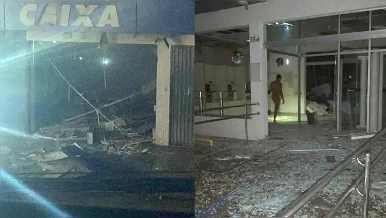 Imagem ilustrativa da notícia Vídeo: bandidos explodem bancos em Garrafão do Norte