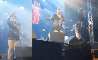 Um vídeo feito por um fã mostra quando o cantor para o show, ainda na primeira música, após ouvir os tiros
