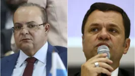 Governador afastado do Distrito Federal, Ibaneis Rocha (MDB), e o ex-ministro da Justiça do governo Jair Bolsonaro (PL) Anderson Torres