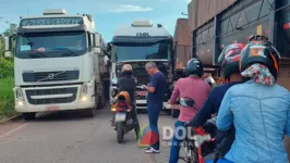 Acidente deixou o trânsito lento na BR-155, em Marabá