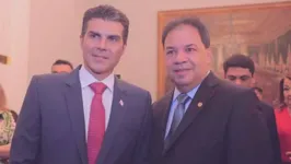 O governador Helder Barbalho (MDB) e o deputado estadual Chicão (MDB).