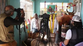 Gravação do documentário “O Boi-bumbá de Salvaterra e suas Comunidades Quilombolas”.