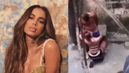 Anitta foi flagrada em um beco do Rio.