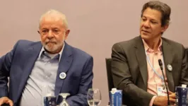 Presidente Luiz Inácio Lula da Silva (PT) e o ministro da Fazenda, Fernando Haddad (PT).