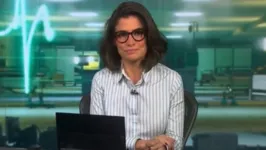 Jornalista Renata Vasconcellos na edição do Jornal Nacional de quarta-feira (15)