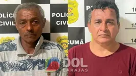 A polícia prendeu Edwin José Pereda Palácios e Raimundo Costa Dias em Tucumã