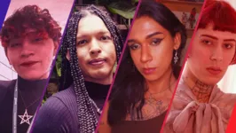 Da esquerda para a direita: Agnes Lucius (mulher trans), Lana Larrá (mulher travesti), Uỳara Amanaỳara (mulher travesti), Alice de Oliveira (mulher trans)