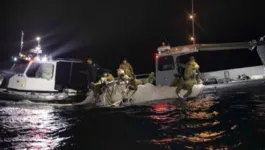 A Marinha dos EUA divulgou imagens das buscas pelos destroços do balão chinês abatido na semana passada.