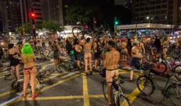 Ciclistas protestaram avenida Paulista, em São Paulo.