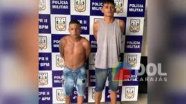 Antonio Pedro Moura do Nascimento e Taylon da Silva Sousa foram presos em flagrante