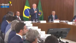 Lula abre reunião com governadores no Palácio do Planalto, em Brasília.