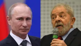 Presidente russo, Vladimir Putin e o presidente brasileiro, Lula