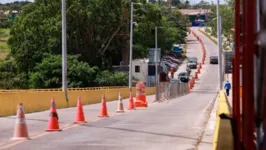 A ponte de Outeiro, que da acesso a Outeiro, distrito de Belém.