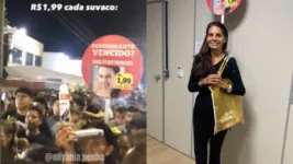 O vídeo, que já foi amplamente compartilhado nas redes sociais, foi gravado no último sábado, (18), durante as festas de Aracati, que fica a 150 km da capital do estado do Ceará.