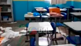 Móveis e vários outros utensílios foram depredados na escola São José, em Xinguara