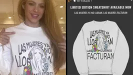 Shakira vende moletom com frase alusiva à canção sobre traição de Piqué: "Mulheres já não choram, as mulheres faturam".