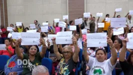 Servidores da Educação lotaram o plenário durante sessão nesta quarta-feira (15)