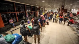 Movimentação no Terminal Hidroviário de Belém durante o Carnaval deste ano.