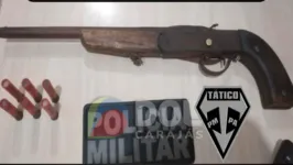 Homem foi autuado em flagrante pelo crime de porte ilegal de arma de fogo