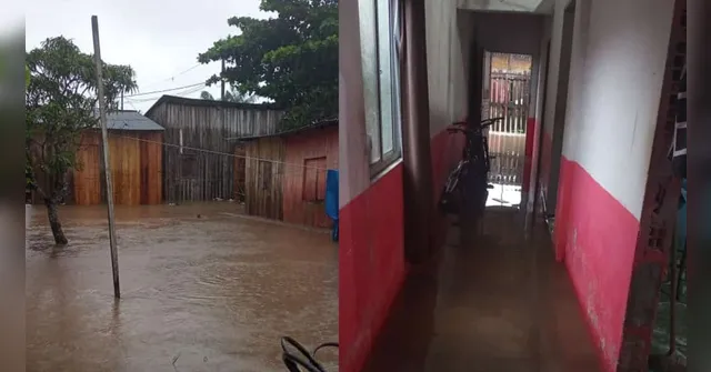 Imagem ilustrativa da notícia Vídeo: água invade casas no Tapanã após forte chuva