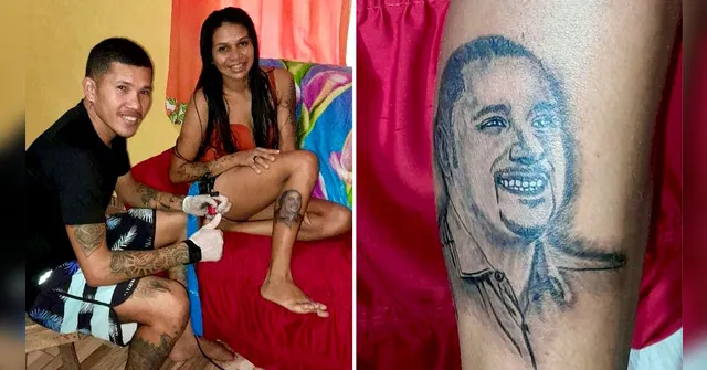 Imagem ilustrativa da notícia Paraense resolve homenagear prefeito com tatuagem na perna 