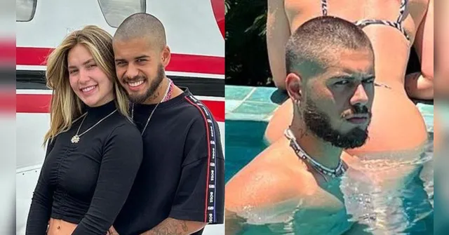 Imagem ilustrativa da notícia Ciúme: Zé Felipe cobre bumbum de Virginia em foto na piscina