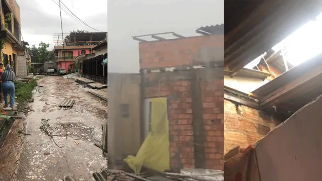 Imagem ilustrativa da notícia Vídeo: forte chuva causa estragos em bairros da Grande Belém