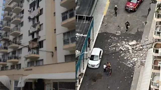 Imagem ilustrativa da notícia Vídeo: moradores se desesperam após sacadas desabarem em SC