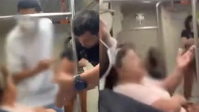 Imagem ilustrativa da notícia Vídeo: mulher é expulsa ao ofender casal gay no metrô em SP