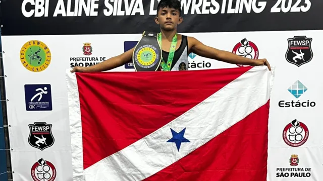 Imagem ilustrativa da notícia Aos 15 anos, paraense conquista brasileiro de wrestling 