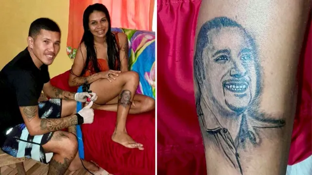 Imagem ilustrativa da notícia Paraense resolve homenagear prefeito com tatuagem na perna 