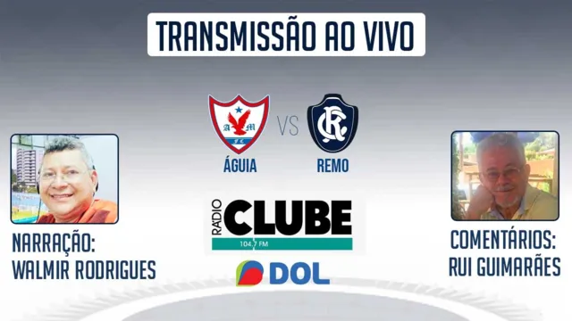 Imagem ilustrativa da notícia Tem Jogo na Rádio Clube/DOL: ouça Águia x Clube do Remo