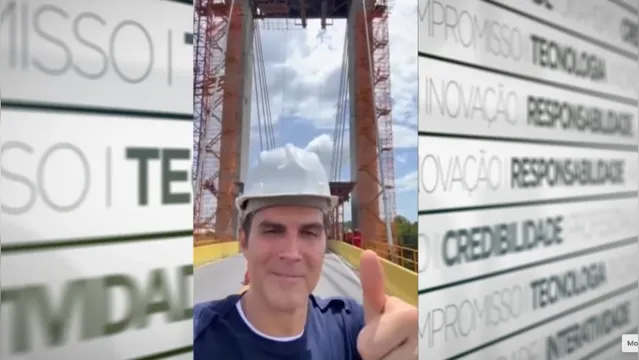 Imagem ilustrativa da notícia Vídeo: governador mostra ponte de Outeiro antes da entrega