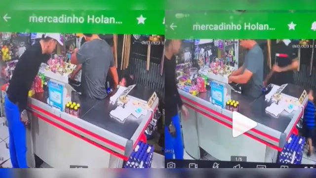 Imagem ilustrativa da notícia Vídeo: criança enfrenta bandido para defender o pai