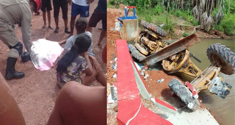 Imagem ilustrativa da notícia Trator desgovernado atropela criança e cai de ponte no Pará