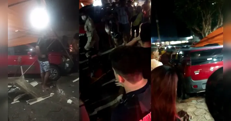 Imagem ilustrativa da notícia Motorista bate em carrinho de lanche e deixa três feridos