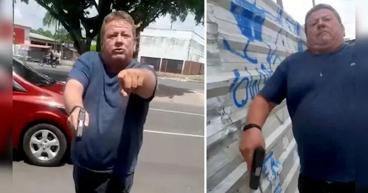 Imagem ilustrativa da notícia Vídeo: Policial ameaça homem com arma em Ananindeua