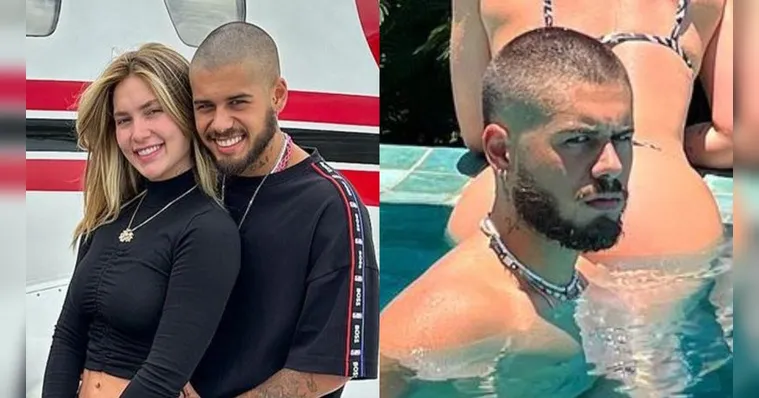 Imagem ilustrativa da notícia Ciúme: Zé Felipe cobre bumbum de Virginia em foto na piscina